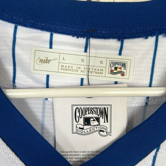 Nike MLB Blue and White Cubs Jersey Ernie Banks Mr Cub Wrigleyville - Picture 7 of 7